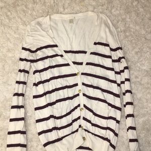 Preppy, Long Striped Cardigan
